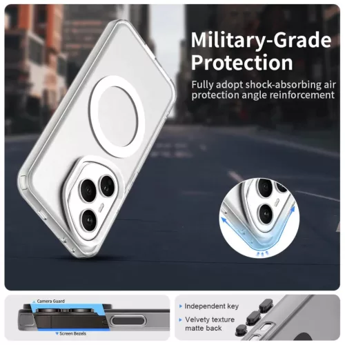 Honor 400 Pro Magsafe kompatibilis hibrid Candy tok – fehér (160,8 - 4 kép