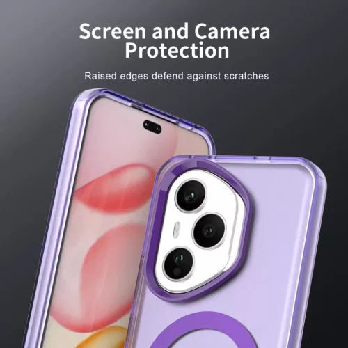 Honor 400 Pro Magsafe kompatibilis hibrid Candy tok – lila (160,8 mm- 5 kép