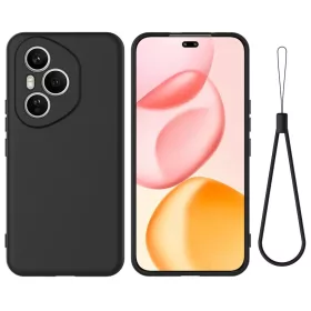   Honor 400 Pro szilikon tok csuklópánttal – fekete (160,8 mm Globál verzióhoz)
