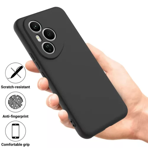 Honor 400 Pro szilikon tok csuklópánttal – fekete (160,8 mm Globá- 2 kép