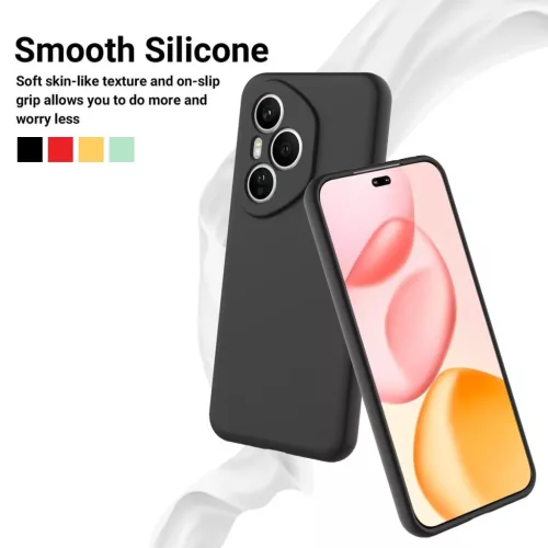 Honor 400 Pro szilikon tok csuklópánttal – fekete (160,8 mm Globá- 3 kép