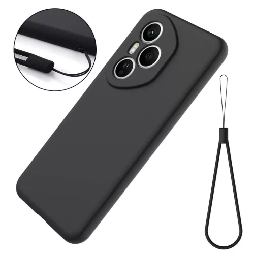 Honor 400 Pro szilikon tok csuklópánttal – fekete (160,8 mm Globá- 4 kép