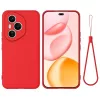 Honor 400 Pro szilikon tok csuklópánttal – piros (160,8 mm Globál verzióhoz)