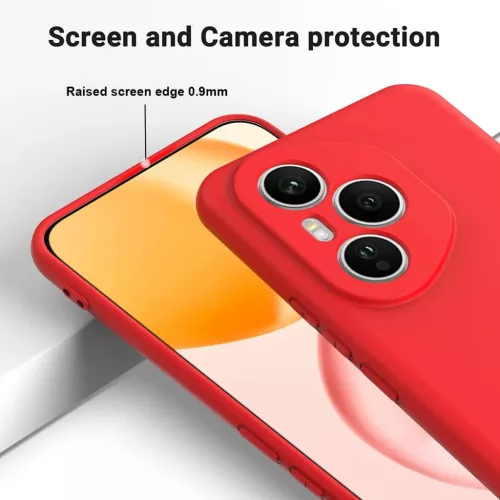 Honor 400 Pro szilikon tok csuklópánttal – piros (160,8 mm Globál- 1 kép