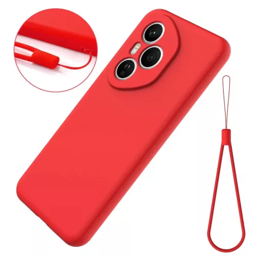 Honor 400 Pro szilikon tok csuklópánttal – piros (160,8 mm Globál- 2 kép