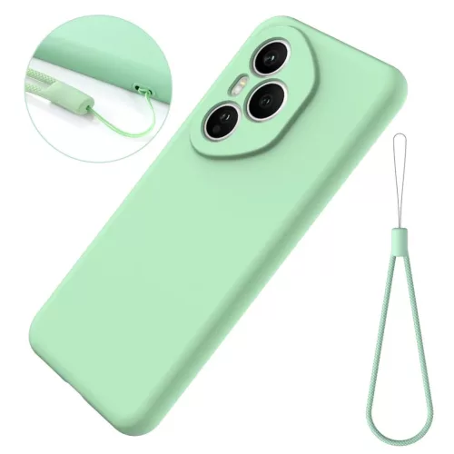 Honor 400 Pro szilikon tok csuklópánttal – világoszöld (160,8 mm- 1 kép