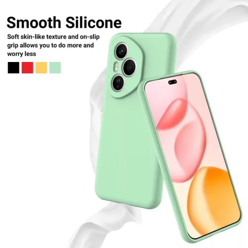 Honor 400 Pro szilikon tok csuklópánttal – világoszöld (160,8 mm- 5 kép