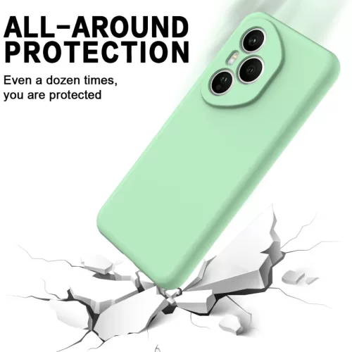 Honor 400 Pro szilikon tok csuklópánttal – világoszöld (160,8 mm- 8 kép