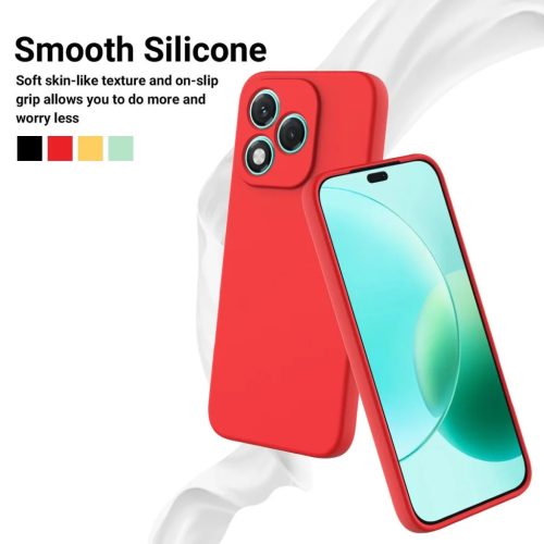 Honor 400 Lite szilikon tok csuklópánttal – piros- 1 kép