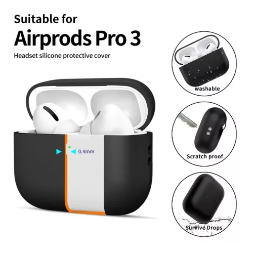 Apple AirPods Pro 3 Tech-Protect szilikon tok fekete-5906302333028 4 kép