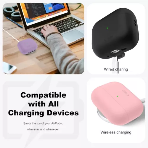Apple AirPods Pro 3 Tech-Protect szilikon tok fekete-5906302333028 5 kép