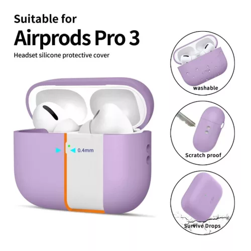 Apple AirPods Pro 3 Tech-protect Szilikon levendula tok-5906302333042 4 kép