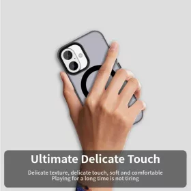iPhone 17 MagSafe hibrid TPU + PC tok fekete Alphajack CandyMag- 2 kép