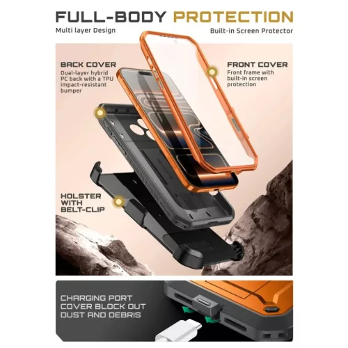 iPhone 17 Pro Max Supcase Unicorn Beetle Pro Korall tok-843439159846 6 kép