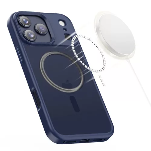 iPhone 17 Pro Max Tech-protect Magmat Magsafe matt mélykék tok-5906302334179 4 kép