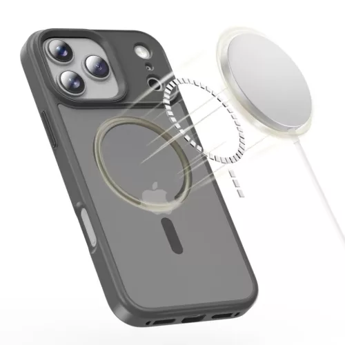 iPhone 17 Pro Max Tech-Protect Magmat Magsafe Matte Kréta Szürke tok-5906302333646 4 kép