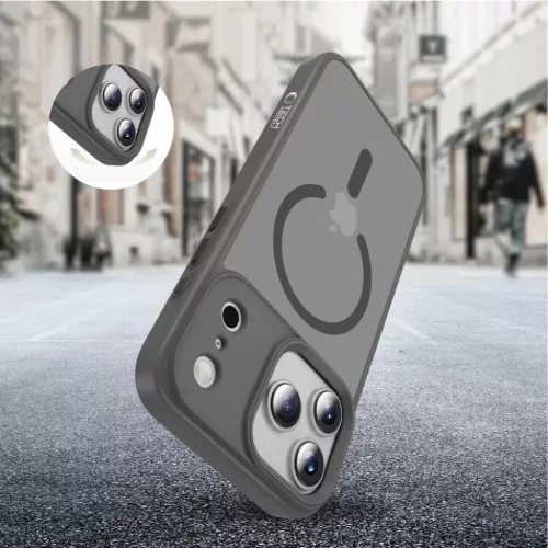 iPhone 17 Pro Max Tech-Protect Magmat Magsafe Matte Kréta Szürke tok-5906302333646 6 kép