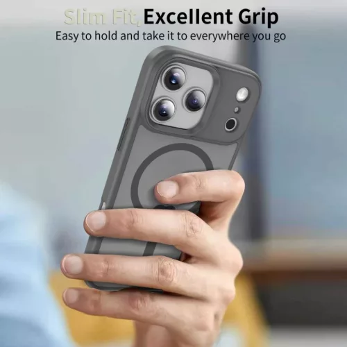 iPhone 17 Pro Max Tech-Protect Magmat Magsafe Matte Kréta Szürke tok-5906302333646 7 kép