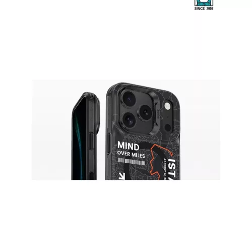  iPhone 17 fekete-narancssárga Benks Magnetic City MagSafe tok-6948005964115 3 kép