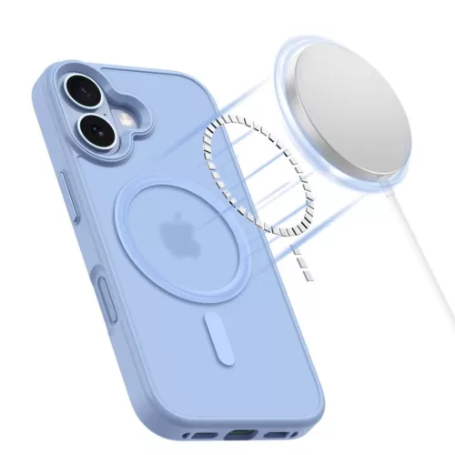 iPhone 17 Tech-protect Magmat Magsafe tok Matte Köd Kék-5906302334124 4 kép