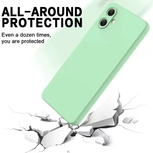 Samsung Galaxy A07 szilikon tok – zöld csuklópánttal- 6 kép