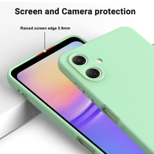 Samsung Galaxy A07 szilikon tok – zöld csuklópánttal- 7 kép