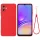 Samsung Galaxy A07 szilikon tok – piros csuklópánttal
