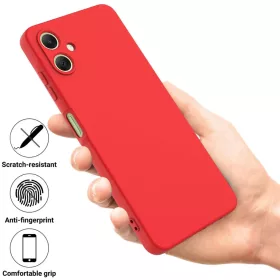 Samsung Galaxy A07 szilikon tok – piros csuklópánttal- 2 kép