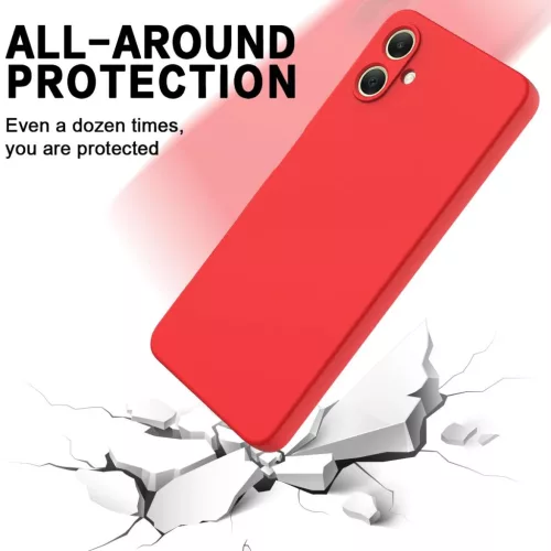 Samsung Galaxy A07 szilikon tok – piros csuklópánttal- 5 kép