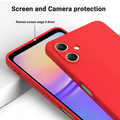 Samsung Galaxy A07 szilikon tok – piros csuklópánttal- 7 kép