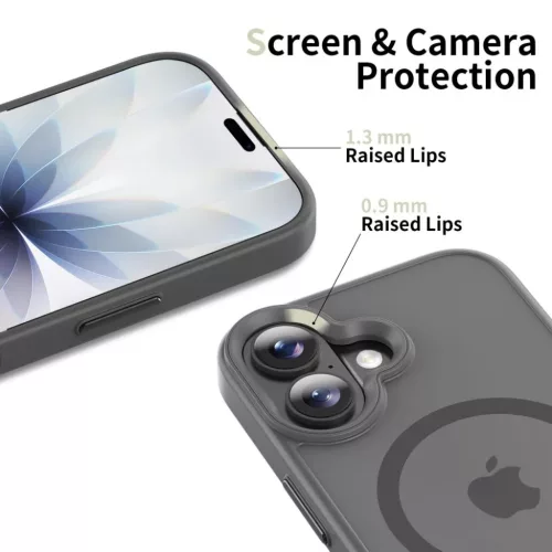 iPhone 17 Tech-protect Magmat Magsafe matt zsírkréta szürke tok-5906302333653 5 kép
