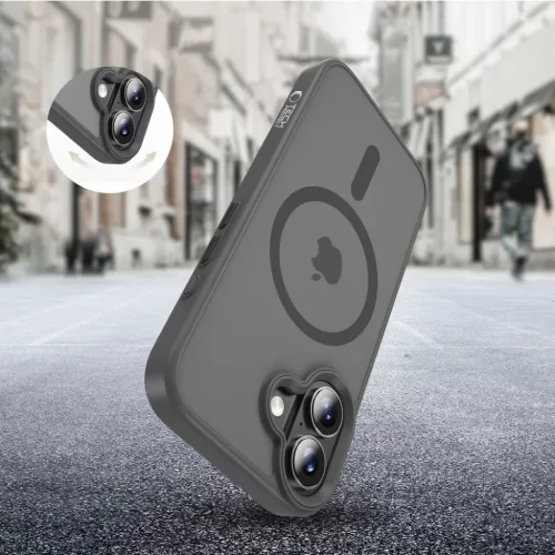 iPhone 17 Tech-protect Magmat Magsafe matt zsírkréta szürke tok-5906302333653 6 kép