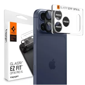   iPhone 17 Pro Max Spigen Optik Pro XL "EZ Fit" kameravédő fekete üvegfólia