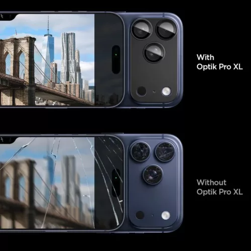 iPhone 17 Pro Max Spigen Optik Pro XL "EZ Fit" kameravédő fekete üv-8800283317817 7 kép