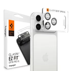   iPhone 17 Pro Max Spigen Optik Pro XL "EZ Fit" Kamera Védőfólia Ezüst