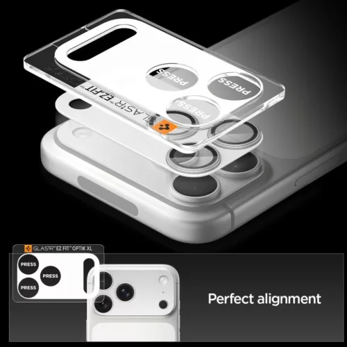 iPhone 17 Pro Max Spigen Optik Pro XL "EZ Fit" Kamera Védőfólia Ez�-8800283317848 5 kép