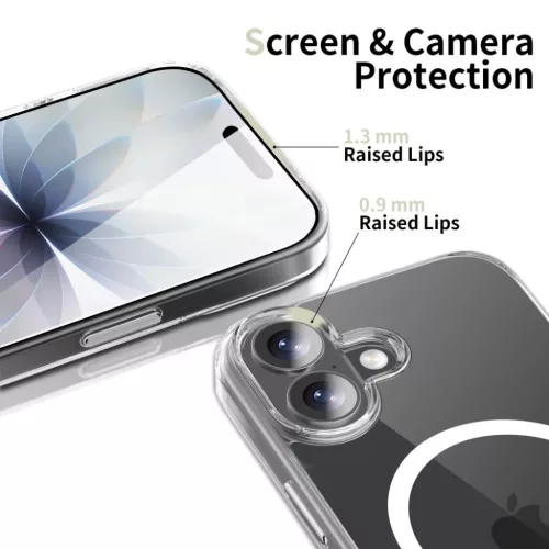 iPhone 17 Tech-protect Flexair Hybrid CC Magsafe átlátszó tok-5906302319619 4 kép