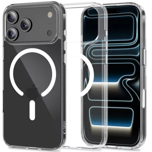 iPhone 17 Pro Max Tech-protect Flexair Hybrid Cc Magsafe tok Átlátsz-5906302319640 2 kép