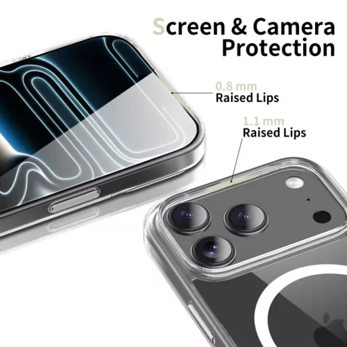 iPhone 17 Pro Max Tech-protect Flexair Hybrid Cc Magsafe tok Átlátsz-5906302319640 3 kép