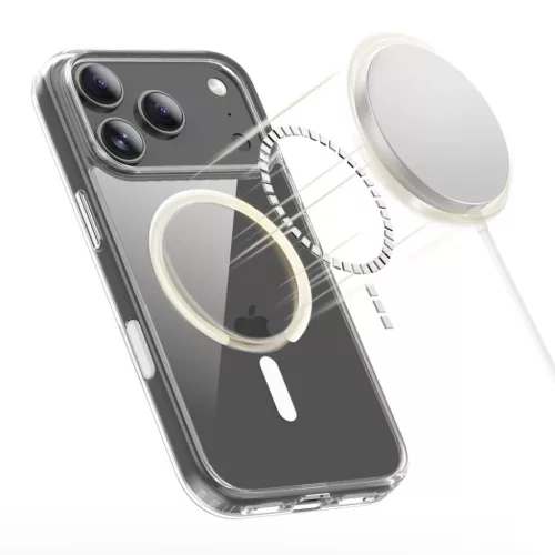 iPhone 17 Pro Max Tech-protect Flexair Hybrid Cc Magsafe tok Átlátsz-5906302319640 4 kép