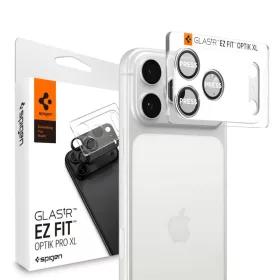   iPhone 17 Pro Spigen Optik Pro XL Glas.tr "EZ Fit" kameravédő ezüst üvegfólia