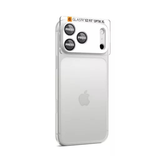 iPhone 17 Pro Spigen Optik Pro XL Glas.tr "EZ Fit" kameravédő ezüst-8800283317794 3 kép