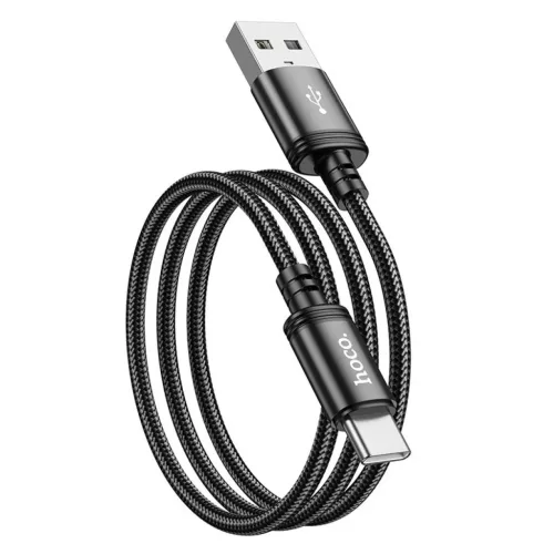 USB-A - USB-C Kábel Hoco X89, 60W, 3A, 1m, Fekete-6931474784360 3 kép