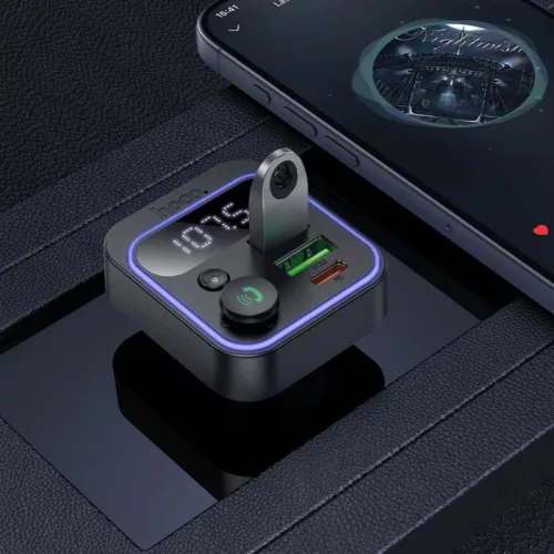 Bluetooth FM Transmitter és Autós Töltő Hoco E85, 2 x USB-A - 1 x -6942007634304 5 kép