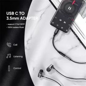 USB-C – 3,5 mm audioadapter UGREEN AV142, fekete-6957303878581 2 kép