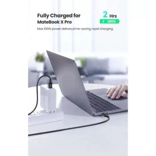 USB-C to USB-C Kábel UGREEN L502, 100W, 5A, 1m, Fekete-6941876262496 7 kép