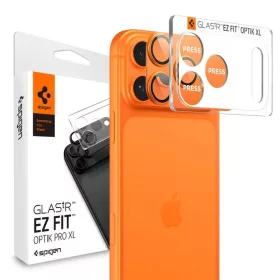   iPhone 17 Pro Max Spigen Optik Pro XL „EZ Fit” kamera üvegfólia narancssárga