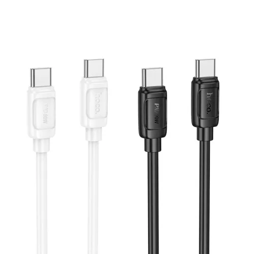 USB C - USB C kábel Hoco PD 5A 240W 1 m X115 fehér-6942007652025 3 kép