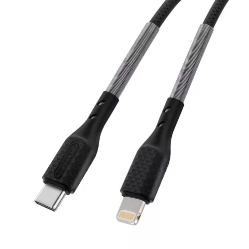 USB-C Lightning kábel Forcell F-Energy PD 3A 27W Carbon 1 m CB-01C fe-5903396152306 4 kép