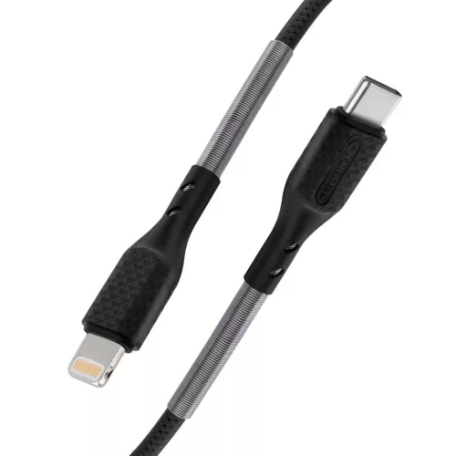 USB-C Lightning kábel Forcell F-Energy PD 3A 27W Carbon 1 m CB-01C fe-5903396152306 5 kép